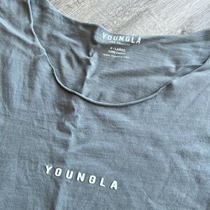 YoungLA - Wide Neck Tee - Teal (Size XL)